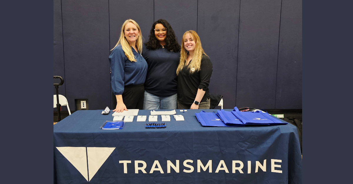 Transmarine Navigation Corporation booth at the California Maritime Academy’s 2025 Spring Career Fair